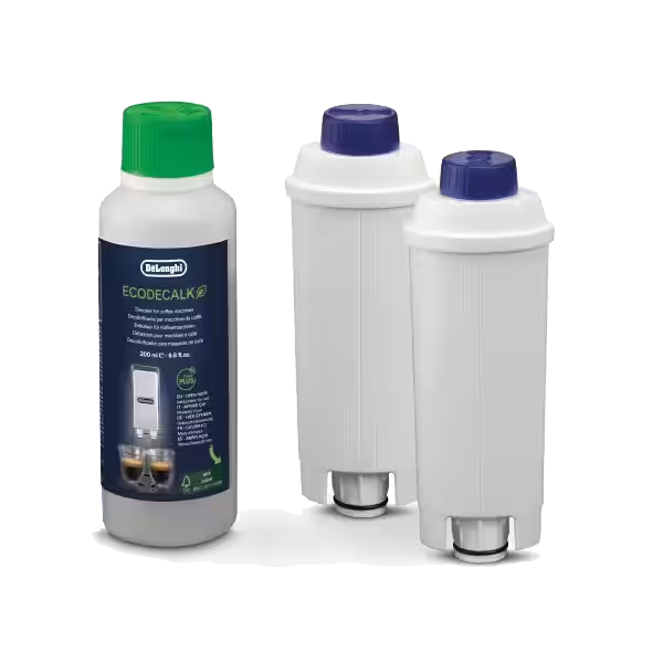 Kit de maintenance Delonghi 2 FILTRES EAU + ECODECALK 200ml